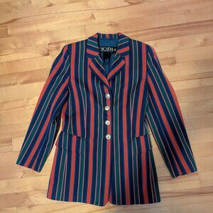 Vintage Escada (Margaretha Ley) Bright Striped Blazed